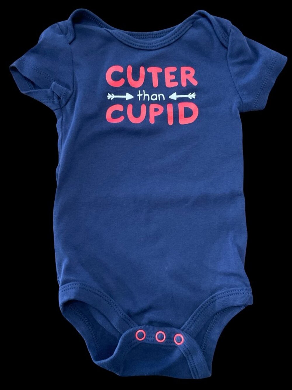 🌻10/$25 - Navy/Red "Cuter Than Cupid" Onesie